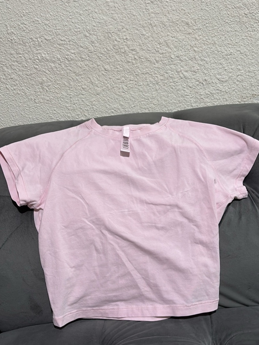 SKIMS Light Pink Cropped Tee